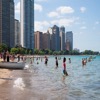Oak Street Beach in Gold Coast, Chicago